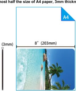 Alternative view of Small Mouse Pad 6 x 8 Inch, Audimi Mini Mouse Pad Thick for Laptop Wireless Mouse Home Office Travel, Portable & Washable (Beach)