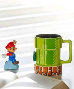 Alternative view of Super Mario Warp Pipe Mug Ceramic Coffee Mug Gift for Gamers, Fathers, Coffee Enthusiasts, for Cappuccino, Latte or Hot Tea, 15 Oz, Green