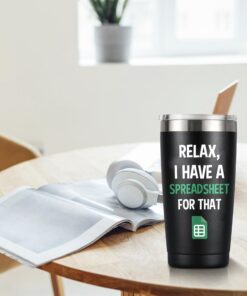Alternative view of Accountant Gift - Spreadsheet Tumbler - Funny Gifts for Boss, CPA, CFO, Coworker, Women, Men, Mentor - 20oz Insulated Stainless Steel Tumbler with Lid, Spreadsheet Mug for Birthday Christmas Gift