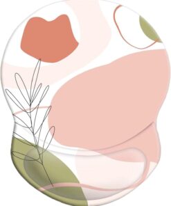 Mouse Pad with Wrist Support, Non Slip Mousepad Wrist Rest for Office, Computer, Laptop & Mac-Comfortable & Lightweight Ergonomic Support Mouse Mat(DL-Pink Art)