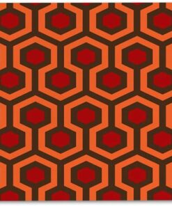 Mugod Hexagon Pattern Mouse Pad Geometric Trellis Polygon Red Orange Dark Brown Mouse Mat Non-Slip Rubber Base Mousepad for Computer Laptop PC Gaming Working Office & Home 9.5x7.9 Inch