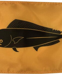 12x18" DolphinFish Mahi Mahi Boat Fishing Flag, All Weather Nylon for Outdoor, Made In USA