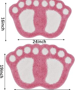 Alternative view of Guireele Bathroom Rugs Mats Water Absorbent Non-Slip Mat Used in Bathroom, Shower, Room, Etc.Soft Microfiber Machine Washable Bath Mat (Light Pink, 16x24'')