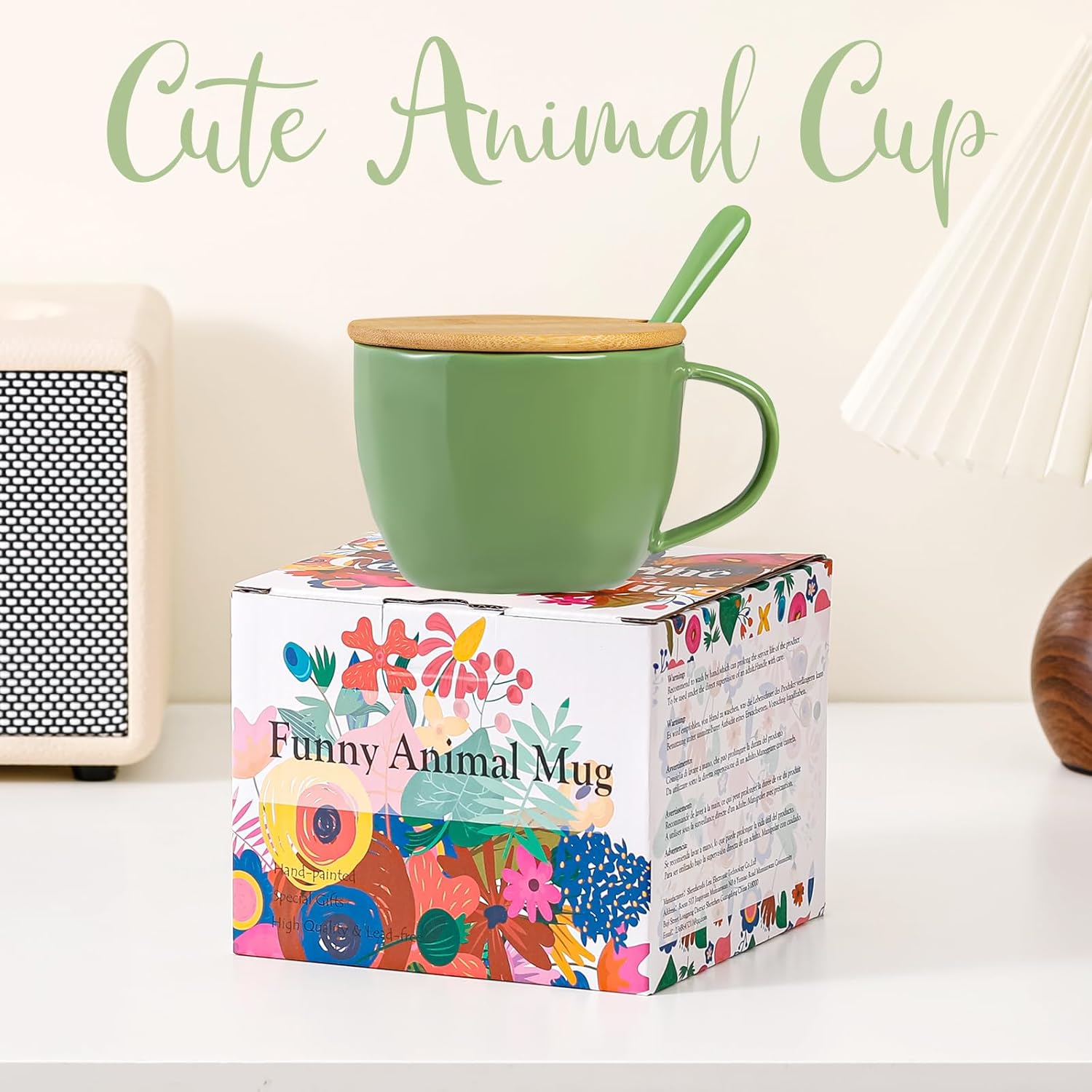 Squirrel Gifts for Women Men Cute Squirrel Ceramic Mug Hidden 3D Animal Inside Unqiue Coffee Mug Tea Cup with Lid Spoon Cool Stuff Home Decor Christmas Birthday Gifts for Her Friends Sisters Besties - Image 9