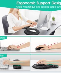 Alternative view of Gimars Upgrade Ergonomic Ultra-Soft Foam Keyboard Mouse Pad Wrist Rest Set, Smooth &Enlarge Wrist Support for Pain Relief, Computer, Laptop, Mac, Gaming, Office