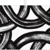 Black and White Abstract Curved Dish Drying Mats, 18" x 24" Absorbent Microfiber Modern Drying Pad for Kitchen Counter, Washable Reversible Foldable for Dishes, Sink, Utensils, Home Decor, Black