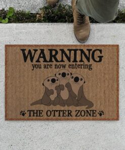 The Otter Zone Classic Velvet Non-Slip Doormat, 16x24 Inch, Fun, Letter Print, High Pile, Non-Water Resistant, Machine Washable, Bathroom, Rectangular, 16"x24" (40x60cm), As Shown in the Picture