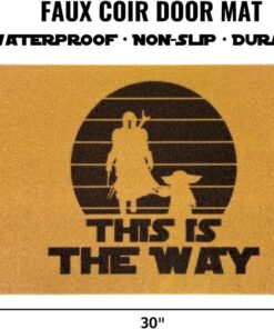 Alternative view of YUKEI This is The Way Doormat – 30" x 18" Faux Coir Outdoor Mat, Star-Inspired Entry Rug with Non-Slip Backing, Waterproof, 0.35" Thick, Front Porch Welcome Mat for Fans