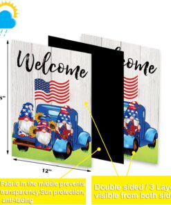 Alternative view of Set of 10 Gnome Seasonal Garden Flags,Double Sided 12 x 18 Inch Yard Flags,small garden flags for outside, Christmas Spring Seasonal Flags for Outdoor,Holiday Garden Flags for All Seasons