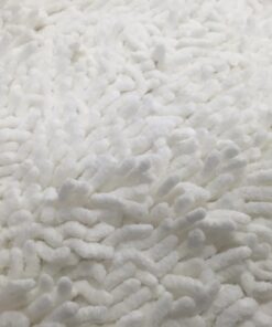 Tache Cotton Chenille High Pile Luxury Bathroom Rug Mat 16 x 24 - Soft Absorbent Shaggy All Area Carpet Rug for Bath Room tub Shower Bathmat Kitchen Doormat, Ivory White