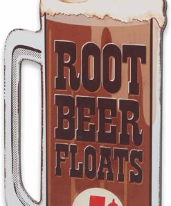 Alternative view of Root Beer Floats Metal Sign - Vintage Root Beer Float Diner Sign for Kitchen or Home Decor