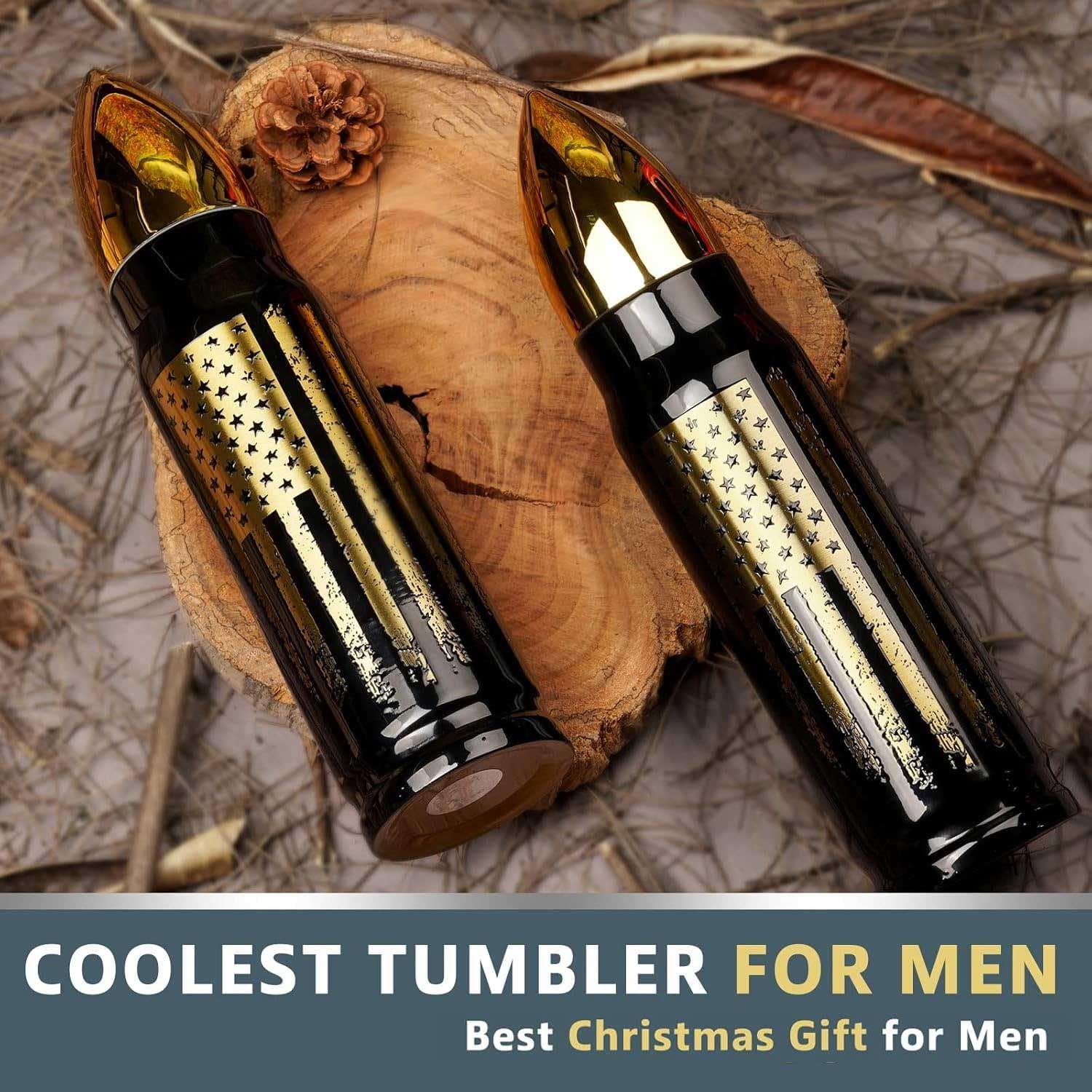 17oz Cool Tumbler Stainless Steel Gifts for Men Him Husband Dad - Unique Shaped Man Coffee Mug - Fishing Hunting Camping Valentines Day Anniversary Birthday Gifts for Men - Men Him Husband Gifts 2026 - Image 2