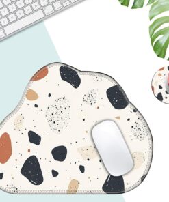 Bxgolkgd Mouse Pad,11.8x9.4 Inch Irregular Mouse Pad with Stitched Edges and Non-Slip Rubber Base,Durable and Comfortable Mouse Mat for Laptop,Office,Home,and Gaming,Abstract Geometric Pattern