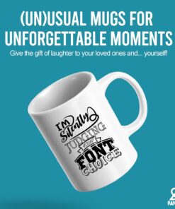 Alternative view of Panvola Funny Mug For Graphic Designer I'm Silently Judging your Font Choice 11 Oz Ceramic Coffee Cup Mug Typography Hand Lettering Font Best Sarcastic Gift For Graphic Designer Artist White Mugs