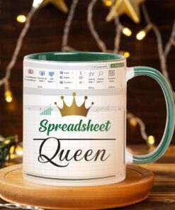 Alternative view of Funny Spreadsheet Coffee Mug - Novelty Spreadsheet Design Ceramic Gift for CPA & Finance Professionals - Unique Christmas Gift for Coworkers, Accounting Boss | 11 oz -79