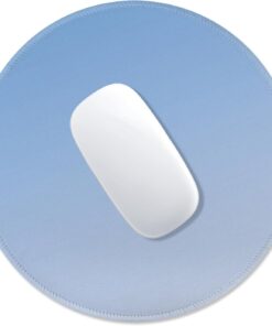 ITNRSIIET Mouse Pad Non-Slip Rubber Base Smooth Surface Stitched Edges Waterproof Durable Compatible with All Mice for Office & Gaming, Desk Accessory, Diameter 8.7 inch, Azure Gradient