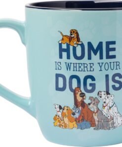 Alternative view of Silver Buffalo Disney Classics Dogs Home Is Where Your Dog Is Featuring 101 Dalmatians, Lady and the Tramp, The Fox and the Hound, and Oliver & Company Ceramic Mug, 18 Ounces