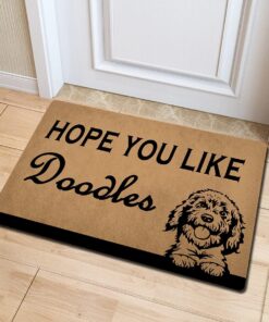 Alternative view of Funny Welcome Doormat House Warming Gift Mat 15.9"(W) x 23.7"(L)Hope You Like Doodles Door Mat Dog Mat Funny Doodle Doormat for Entrance Way Hello Monogram Mat for Front Door Mat No Slip Kitchen Rugs