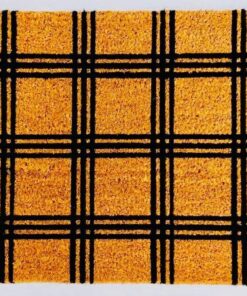 KAF Home - 17" x 30" Coir Doormat - Triple Stripe Grid