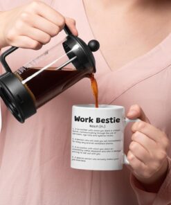 Alternative view of Work Bestie Mug Work Bestie Gifts For Women Funny Office Mugs, Bestie Mugs Coffee Mug Funny Work Mugs Gifts for Friends Best Coworkers, Employee Favorite Co Worker The Office Bff Mug 11oz