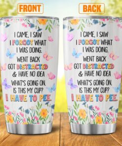 Alternative view of Funny Quote Travel Mug for Women Men, 20oz Stainless Steel Insulated Tumbler with Floral Butterfly Design, Sarcastic Saying Gift for Seniors, Mom, Dad, Retirement, Birthday