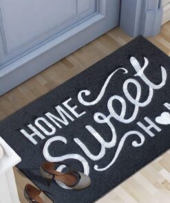 Alternative view of AAZZKANG Black Door Mat Large 36"x24" with Non Slip Rubber Backing Easy to Clean Outdoor Indoor High Traffic Areas Entrance Doormat