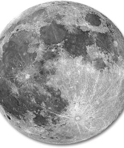 Smooffly Round Moon Mouse Pad, Special Earth Grey Fashion Design Circular Mousepad with Rubber 20cm