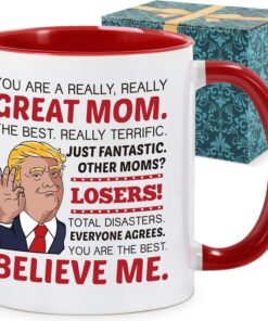 Funny Mother's Day Gifts for Mom - 'You Are A Really Really Great Mom' Ceramic Coffee Mug - Humorous Birthday Christmas Mug for Mommy from Daughter Son Husband - Comical Cup for Women Mama Grandma