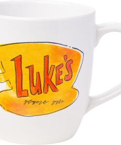 Silver Buffalo Gilmore Girls Luke's Diner Logo Ceramic Coffee Mug, 18 Ounces
