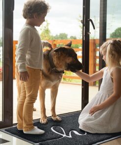 Alternative view of BeneathYourFeet Door Mat (36"x24",Black) Welcome Mat Low Profile Front Doormat Indoor Outdoor Door Non Slip Rugs for Entryway, Patio, High Traffic Areas