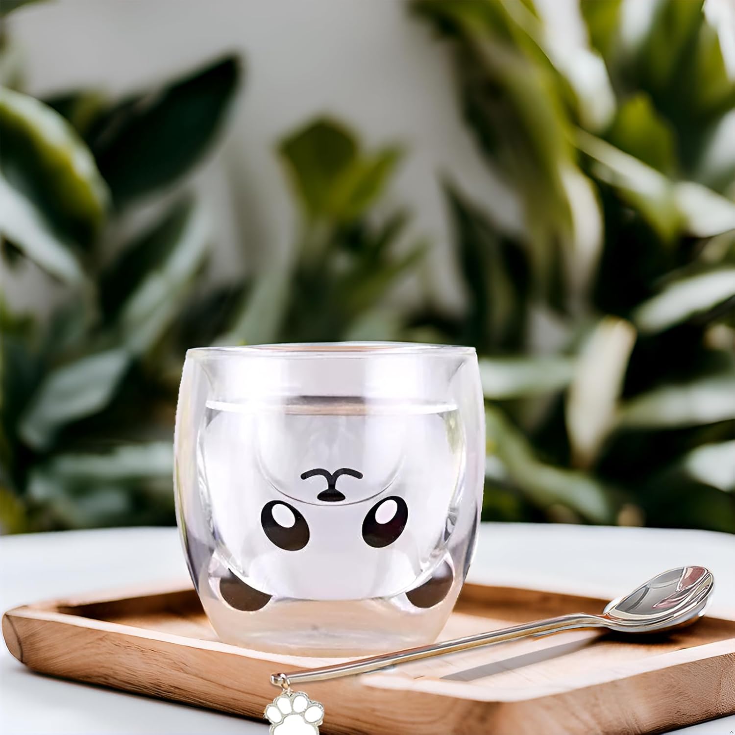 Panda Mug Cute Mugs Glass Double Wall Insulated Glass Espresso Cup, Kawaii Mug, Coffee Cup, Tea Cup, Milk Cup, Birthday Christmas Gifts(Panda) - Image 4