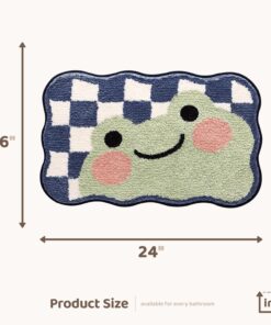 Alternative view of Molesun Frog Bathroom Rug Mat, Extra Soft Absorbent Bath Rug, Non-Slip Comfortable Bath Mat, Animal Carpet for Tub, Shower, Bath Room, Machine Wash Dry, Frog, 16"x24"