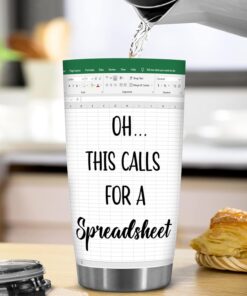 Alternative view of BECHUSKY Mugs For Accountants - Spreadsheet Gifts - This Calls for a Spreadsheet Tumbler - Spreadsheets Mug for Mentor Bosses Lady Manager Friend Leader Female Male Birthday - Boss Gift