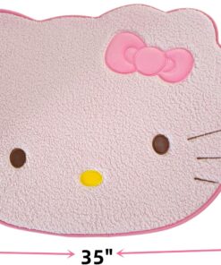 Alternative view of SOFPRO Area Rugs Kawaii Carpet Super Soft Area Rugs Cute Cartoon Kitten Face Pattern Bedroom Mats，Luxury Shaggy High Absorbent and Anti Slip