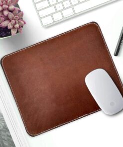 RUSTIC TOWN Leather Mouse Pads for Laptop Computer PC Gaming Apple Executive Work Desk Handmade Desk Mouse Mat
