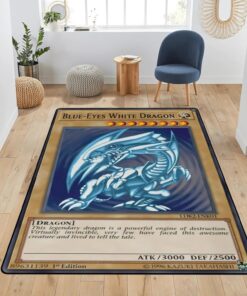 Anime Cartoon Area Rugs Anime Card Carpet 3D Print Rugs for Boys Girls Kids Bedroom Non-Slip Floor Mat for Play Room Living Room Home Decor 2' x 3'