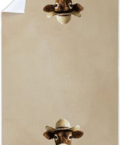 Cabana Bro Western Baby Cow Kitchen Towels, Cows Gifts for Women Men Decorative Hand Towels for Bathroom, Farmhouse Western Cowboy Hat Fluffy Cow Dish Tea Towels for Kitchen, 16x24 Inch