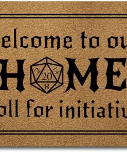 NICESIR Welcome Mat Welcome Roll for Initiative Funny Doormat for Home Entrance (23.6 X 15.7 inch) Fabric Top with Rubber Back Doormat for Front Door Indoor Outdoor Rug