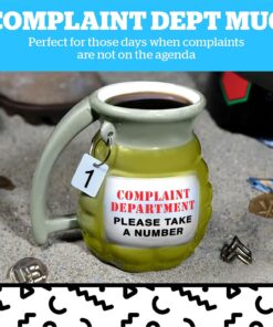 Alternative view of BigMouth Inc Complaint Department Grenade Coffee Mug - "Take a Number" - Funny Gag Gift for Office, Coworker, Teacher - Ceramic, 16 Ounces