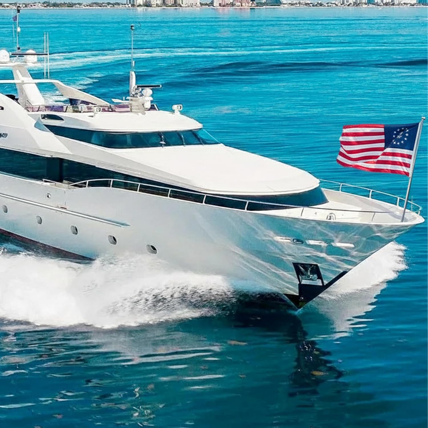 American Yacht Boat Flag 12x18 Inch Embroidered USA Yacht Ensign Flag Sewn Stripes Nautical Marine Flags with 2 Brass Grommets - Image 6