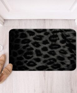 Alternative view of Erosebridal Leopard Print Bath Mat Safari African Cheetah Printed Bathroom Rugs,Kids Boys Girls Black Modern Animal Skin Fur Doormats Floor Mats 16"X 24",Wild Animals Non Slip Bath Rug