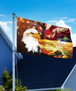 Alternative view of Lyiukz Vintage American Bald Eagle Flag We The People 1776 Flag 4x6 Ft and Garden Flags 12×18 inch for 4th of July Patriotic Outdoor Indoor Decorate