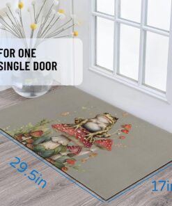 Alternative view of ainori Frog and Mushroom Indoor Door Mat 29.5x17in,Non Slip Backing Whimsical Nature Floor Mats,Non Woven Entryway Rug,Welcome Rugs Decor,for Inside Porch Bedroom Kitchen,Practical Doormats Gifts