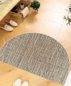 Alternative view of TOMWISH Beign Half Circle Rug 16X24 White Washable Indoor Outdoor Half Round Door Mat Absorbent Half Moon Rug for Bedroom Living Room Kitchen Bathroom Launday Fireplace