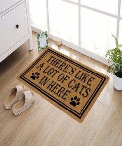 Alternative view of Nobranded Welcome mat(29.5" x 17.7") Non-Slip mat Funny mat Personalized Home Decor mats for in Door Kitchen Entrance Rugs and Mats (There's Like A lot of Cats in Here)