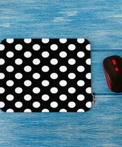 Alternative view of Mugod Polka Dot Mouse Pad Abstract Circle Geometric Pattern Retro Black and White Mouse Mat Non-Slip Rubber Base Mousepad for Computer Laptop PC Gaming Working Office & Home 9.5x7.9 Inch