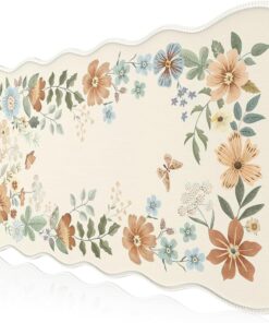 iCasso Desk Mat, Scalloped Desk Matt for Desktop, Cute XXL Large Mouse Pad, Anti-Slip Big Mousepad with Stitched Edges, Keyboard Pad Mouse Mat for Computer(Beige)