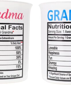 Cottage Creek Mugs - Set of Two 16oz. Large Ceramic Grandma Grandpa Coffee Cups - Ideal Stoneware Mugs for Kitchen, Office & Home Decor - Gifts for Grandparents, Women and Men, Parents