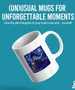 Alternative view of Panvola Vintage Train Van Gogh Style Steam Engine Steam Train Lovers Gifts For Women Men Art Lovers Gifts Painting Painter Artist Novelty Drinkware Ceramic Mug 11 oz White