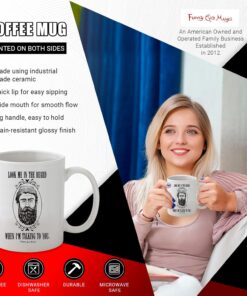 Alternative view of Funny Guy Mugs Look Me In The Beard When I'm Talking To You Ceramic Coffee Mug - 11oz - Ideal Funny Coffee Mug for Women and Men - Hilarious Novelty Coffee Cup with Witty Sayings